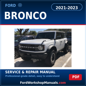 Ford Bronco 2021-2023 service and repair manual cover